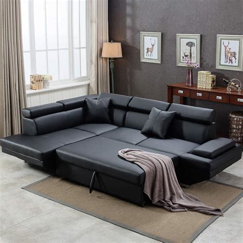 Buy Leather Couch With Pull Out Bed